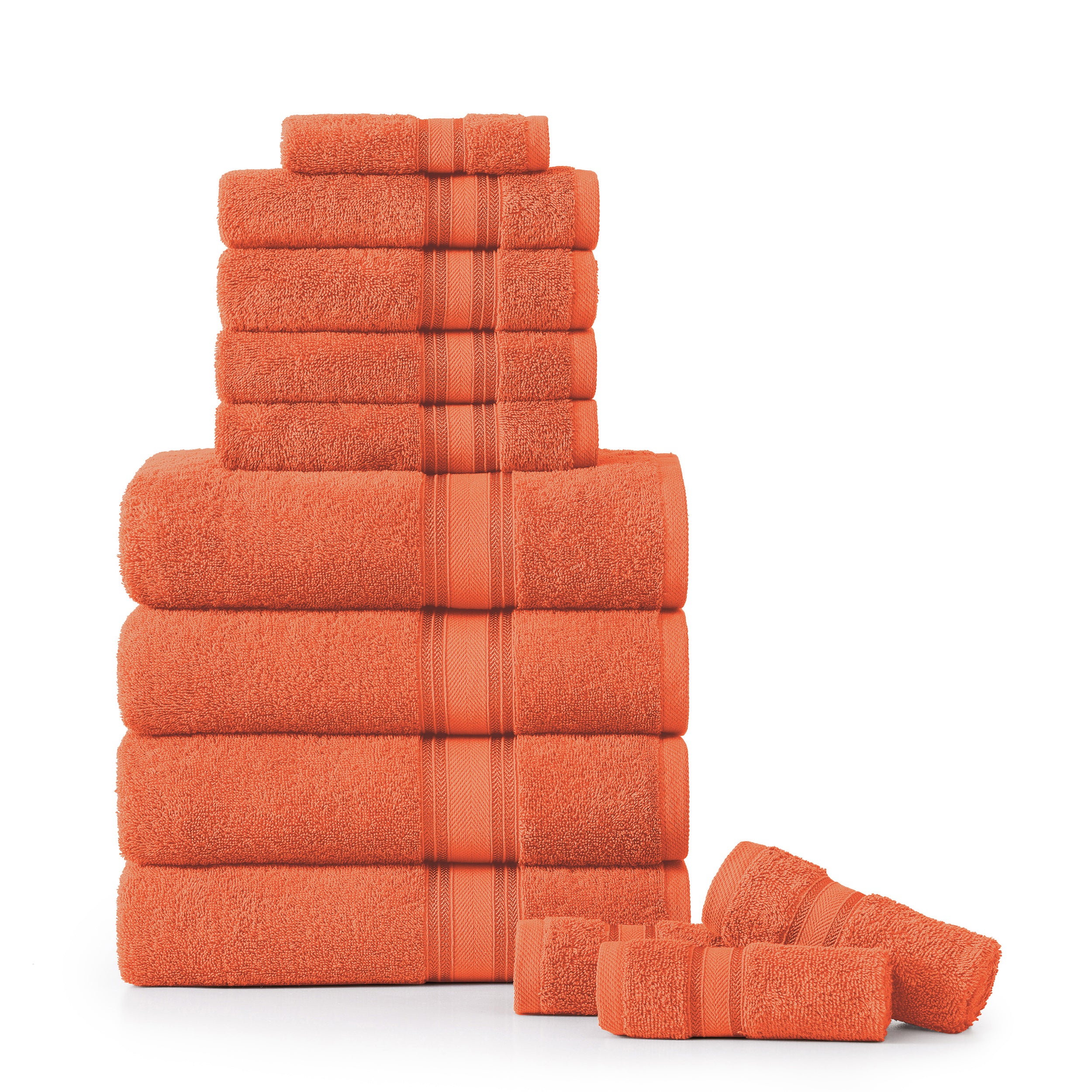 12 Piece 100% Cotton Towel Set 550GSM - Tigerlily
